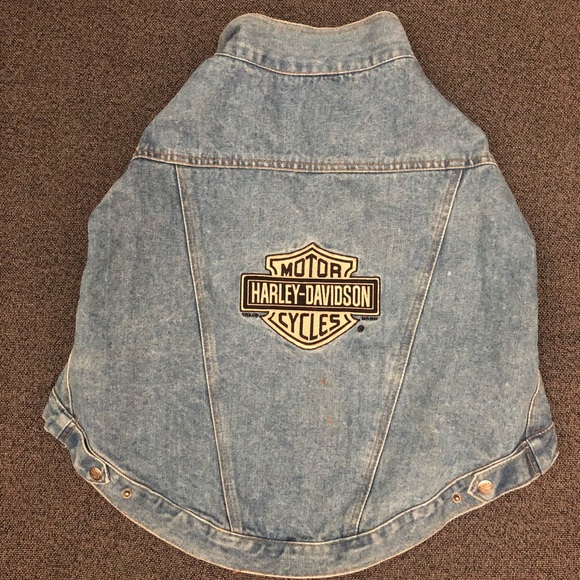 harley davidson denim dog jacket